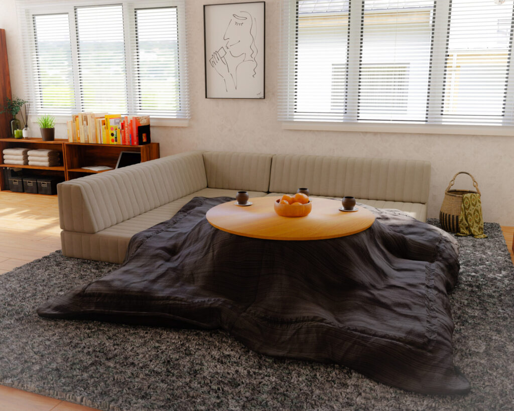 ローソファとこたつ